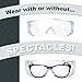 SAFE HANDLER BISON LIFE Diamont Clear Vented Over Glasses Safety Glasses 12 Pairs | Meets ANSI Z87.1, Impact Resistant Polycarbonate Lens (12 Pairs)