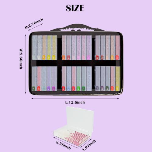 Image of SuSentak 2-in-1 Diamond Painting Tray and Storage Set, 32 Pcs | Dot-Grip Bead Alignment Trays, Clear EVA Case, Numbered Stickers Included