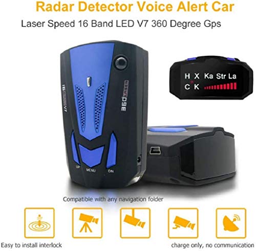 MASO New Car Speed Radar Detector 360 Degree V7 GPS Police Safe Voice Alert 16 Band - Image 4