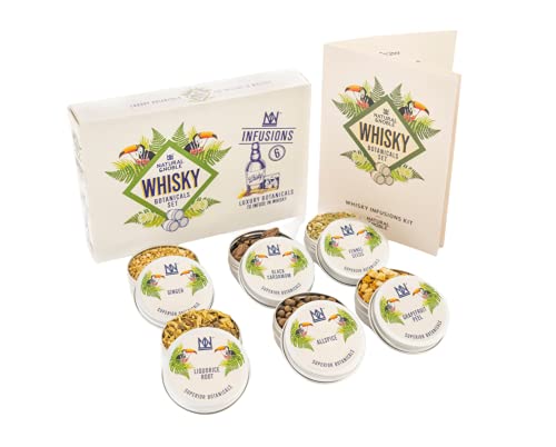 Whisky Spices Infusing Kit. Set of 6 Finest Spices for Infusing Whisky