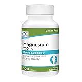 Quality Choice Magnesium Oxide 250 mg Tablets, Gluten Free Dietary Mineral Supplement for Muscle Hea
