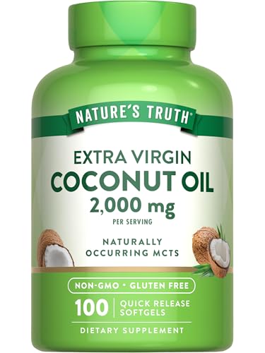 Natures Truth, Nature's Truth Extra Virgin Coconut Oil 1000 mg, 100 Count by Nature's Truth
