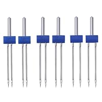 Zwillingsnadel Jersey, 6 Stücke Zwillingsnadeln für Nähmaschine, Jersey Nadeln, Nähmaschinennade, Zwillingsnadel Stretch, Zwillingsnadeln Nähmaschinennadeln, Twin Nadeln, für Nähmaschine