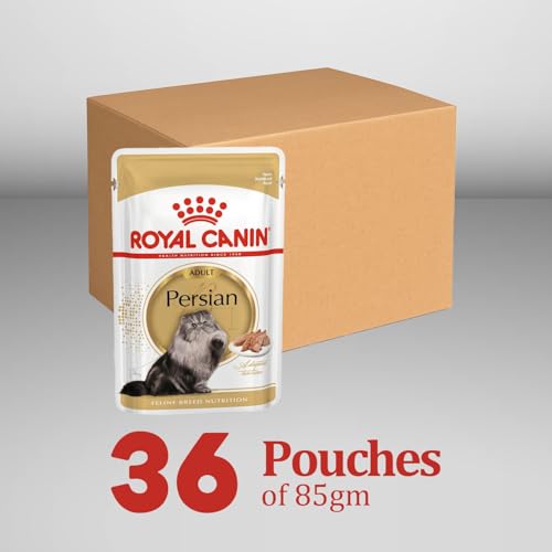 Image of Royal Canin Persian Adult Cat Wet Food, Pack of 36 Pieces, Supports Long Hair Growth, Digestive System & Urinary System