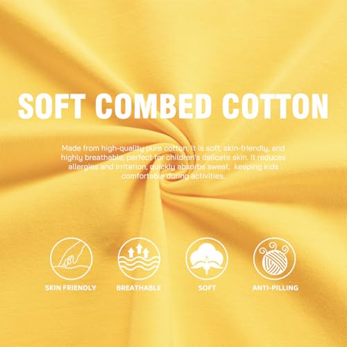 Kid Nation Boys T Shirts Unisex Soft Kids Crewneck Cotton Tshirts Short Sleeve Solid Girls Tee Shirts2