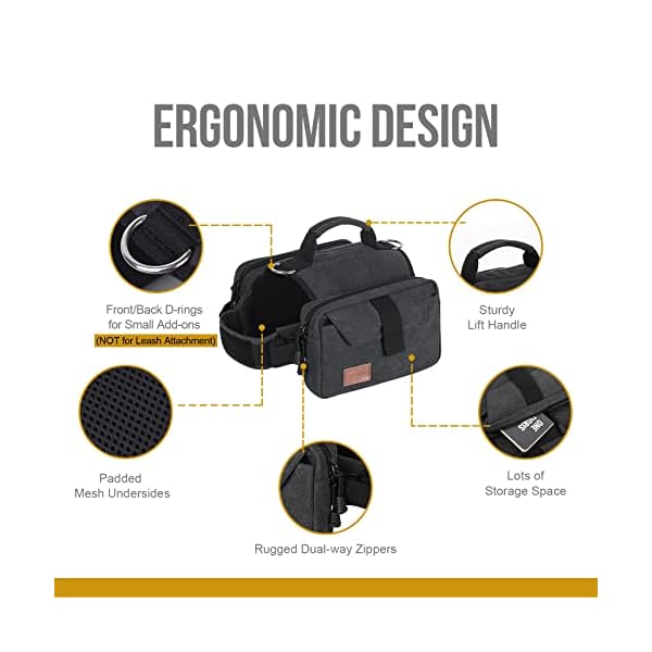 OneTigris-Dog-Pack-Hound-Travel-Camping-Hiking-Backpack-Saddle-Bag-Rucksack-for-Medium-Large-Dog-Black-Medium Durable Dog Backpack for Medium and Large Dogs | Outdoor Adventure Gear