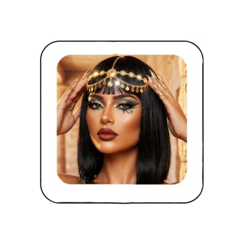 CAKURE Sequin Head Chain Jewelry Gold Egyptian Headpiece Jewelry for Women