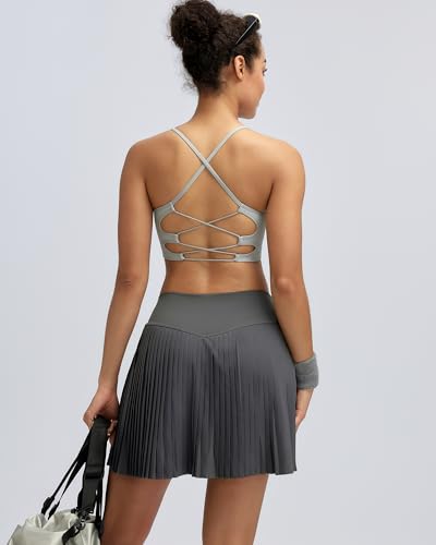 Image of RUNNING GIRL Sports Bras for Women,Sexy Crisscross Back Seamless Supportive Sports Bra Medium Support with Removable Pads