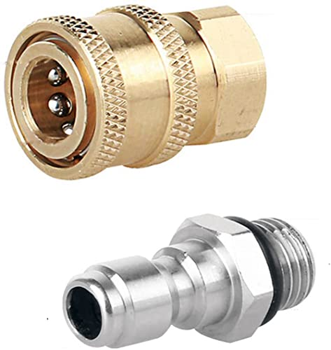 1/4 Quick Connector Pressure Washer Fittings M14 Male Threaded Brass Garden Hose Tap Connector Adaptor