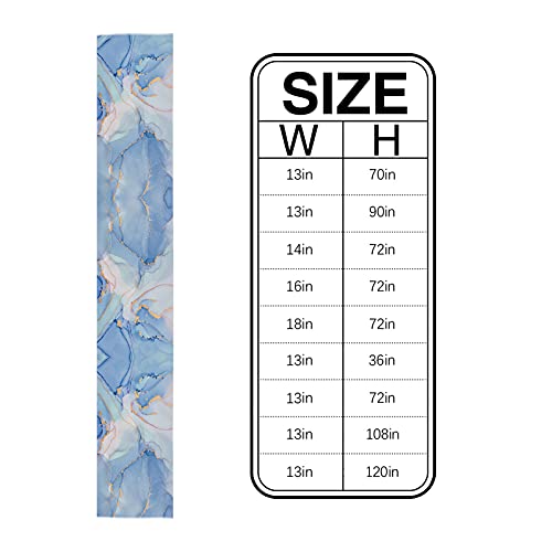 Zereaa Marble Cotton Linen Table Runner,Aqua Table Runner 108 Inches Long,Table Runner Dresser Scarves For Dining Room/Kitchen/Wedding Decoration/Holiday Party Table Decor 13"X108" #TOP5