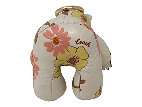 Coach Coated Canvas Bear Bag Charm In Floral Cluster Print Chalk Style No. Ch854 #TOP2