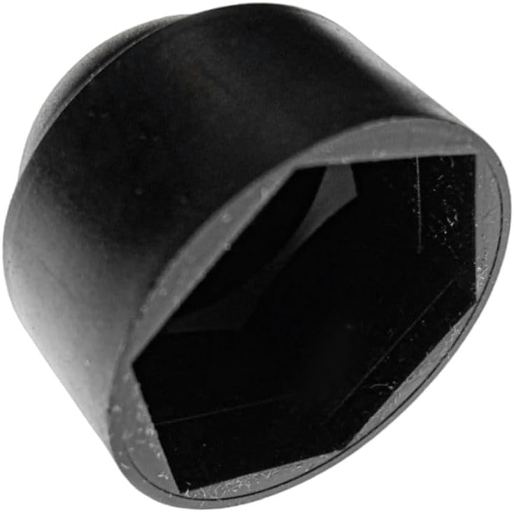 Plastic (Polyethylene) Dome Nut Caps for Screws with Hex Head for Screws, Nuts and Bolts - M22 - Black - 50 Pieces Plastic Hardware Store