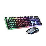 Clavier d'ordinateur - ce clavier et cette souris sont portables et faciles à transporter pour les voyages ou l'extérieur, clavier et souris filaires pour ordinateur