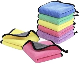 PNSHINE Premium 800 GSM Microfiber Cloth 40x60 cm – High Absorbency Multi-Purpose Cleaning Cloth (1, Multicolor) Price In India