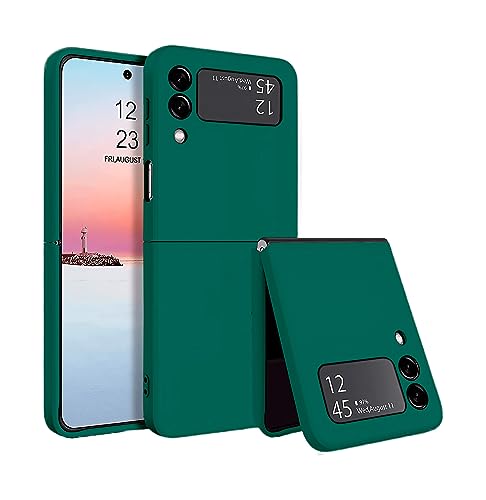 Capa Capinha Case Para Samsung Galaxy Z Flip 3 / Galaxy Z Flip 4 Silicone Aveludada (VERDE MILITAR)