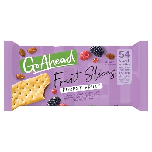 Go Ahead Forest Fruit Crispy Fruit Slice 4 Snack Bars 174 g (1 Pack of 4 Bars)