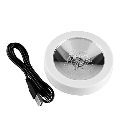 LED Coasters for Drinks, LAFEINA USB Rechargeable Light Up Coasters for Bar Beer Beverage, Wine Bottle Cup Luminous Mat Cup Holder for Party, Wedding, Bar Club (White)