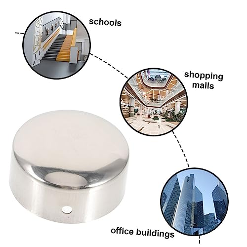 OSALADI 2Pcs 45Mm Handrail End Caps for Stair Railings Banister Ends Caps Metal Trim Covers for Outdoor and Indoor Staircase Decoration - Image 2