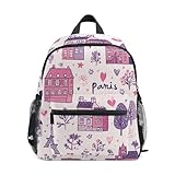 Compartiments : le sac à dos pour enfant peut stocker les collations et les jouets/articles de vos enfants, 1 poche principale peut stocker des livres A4, et deux poches latérales pratiques et sûres peuvent facilement mettre parapluie, pailles, bouteilles d'eau et autres petits articles.