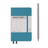 LEUCHTTURM1917 Hard Cover Small (A6) Pocket Notebook, Nordic Blue, Dotted
