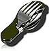 Utensili da campeggio 6 in 1 Set posate - forchetta, coltello, cucchiaio, apribottiglie per cantieri, barche, vacanze, regalo, camper escursionismo Coltellino Multifunzione Coltello Pieghevole