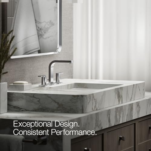 Kohler K-23484-4K-CP Parallel Widespread Bathroom Sink Faucet, 1.0 GPM, Lever Handles, Polished Chrome by Kohler - Used condition - Image 5