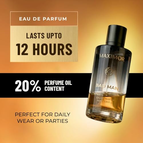 Image of MAXIMOR Good Man Bad Man Combo | Long Lasting Best Perfume | 12Hrs Long Lasting Fragrance | Rose, Coffee, Oud wood, and Amber, Vanilla, Jasmine, Sandalwood, and Cinnamon Notes For Men