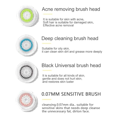 EFLY Substituições de Cabeça de Escova Compatíveis com Clarisonic Mia 1, Mia 2, Mia Fit, Alpha Fit,