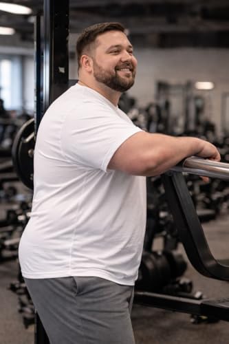 Image of MC BIG & TALL Men's Big and Tall T-Shirts - Stretch Cotton Crewneck T-Shirt Sizes 3X-10X - Durable & Breathable Everyday Tee