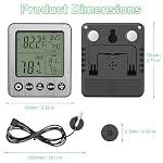 2 PCS Refrigerator Thermometer Digital Freezer Fridge Thermometer with Extra Sensor Digital Indoor outdoorthermometer Hygrometer max and min Remember White ZZ20 - Image 2
