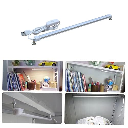 SHINEOFI LED Tubo Luz Lectura Protección Multifunción Luz Emergencia USB Recargable Cálida para Dormitorio Cocina Armario