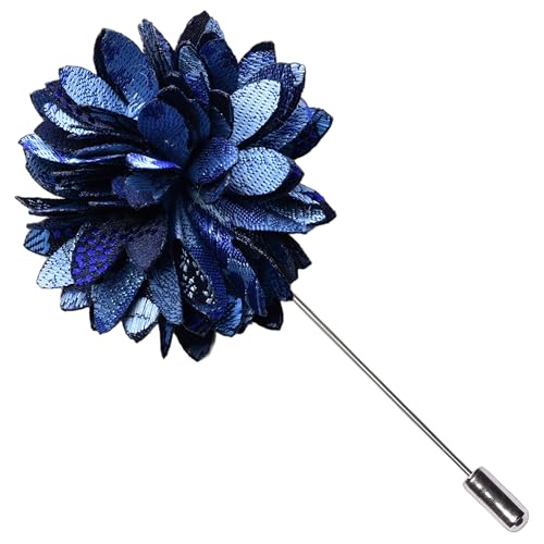 Image of GUSLESON 3.15 inch(8cm) Mens Floral Tie and Lapel Pin Necktie Hankerchief Cufflinks Set for Men