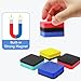 Dyshri 24 Pack Square Magnetic Whiteboard Erasers, Mini Dry Erase Board Erasers for Kids and Students, 8 Color
