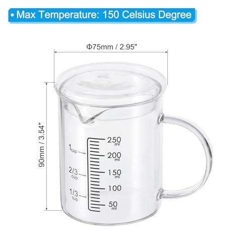 Vaso medidor de vidrio 250 ml PATIKIL miniatura 2