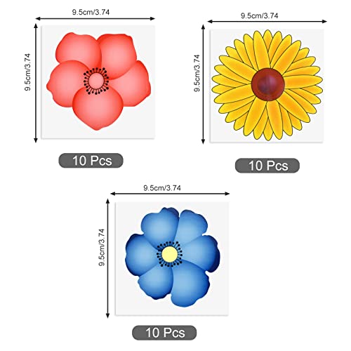 30 Stück Fenster Fliegenfallen, Fruchtfliegenfalle Klebefalle Fenster Obstfliegenfalle Aufkleber Fliegen Falle Papier Fliegenfänger Klebestreifen Klebrige Insektenfallen Fliegenköder Für Fenster – Bild 3