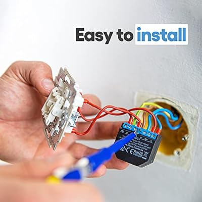Shelly 2.5 Relay Switch, WiFi Smart Home Automation, Compatible with Alexa & Google Home, iOS Android, No Hub Required, Wireless Light Switch, Smart Appliances, Dual Power Metering, UL Certified