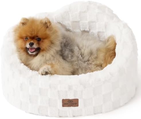 Joydeco Cloud Dog Bed for Small Dogs & Cats, Washable Pet Bed wit...