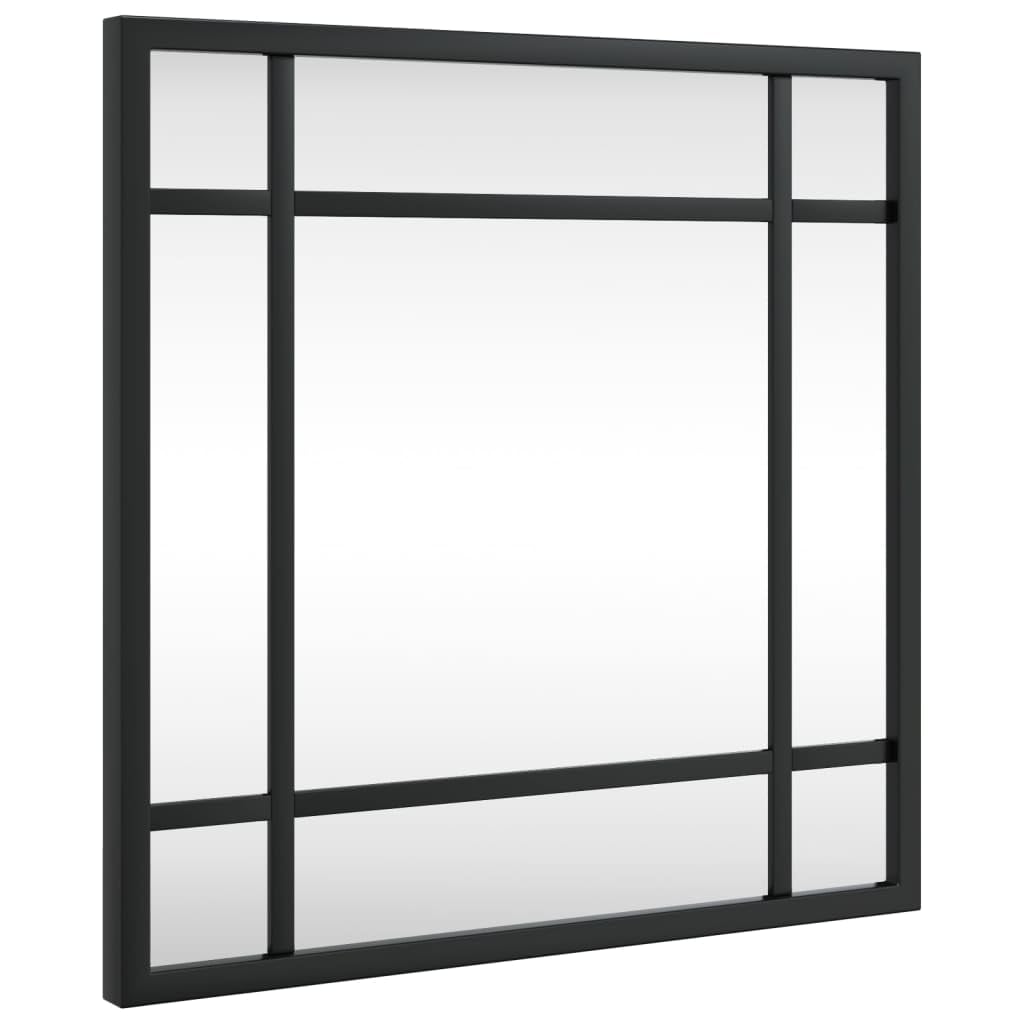Vidaxl (30 X 30 Cm) Wall Mirror Hallway Makeup Mirror Hanging Mirror Black Rectangle Iron