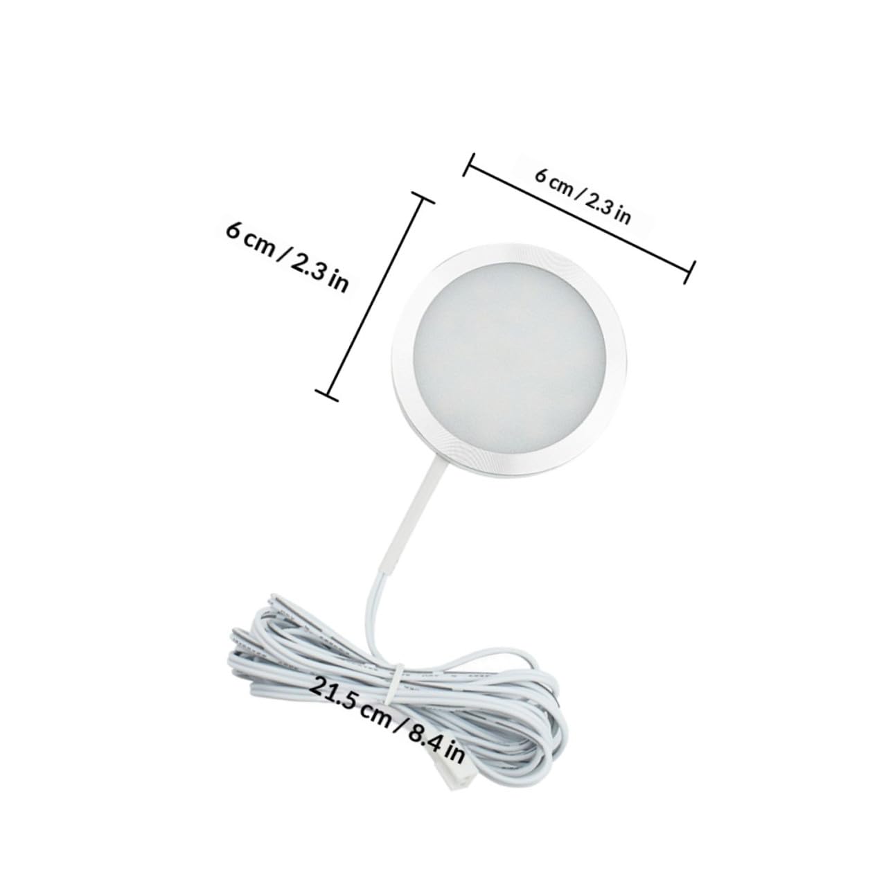 Faretti LED 12v Risparmio Energetico Set 4 Pezzi da Incasso Consumo Ridotto Materiale Acrilico e Lega di Alluminio, Luce Bianca per Camper e Balcone