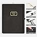 EMSHOI Meeting Notebook A4-240 Pages Hardback Diary To Do List Notepad Productivity Planner, Project Organiser, 100gsm Paper, Leather Journal for Women Men Business Work, 21.5 x 29cm - Black