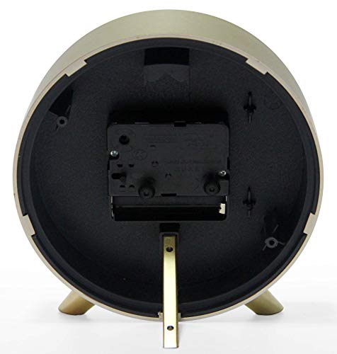 Infinity Instruments Tabletop Alarm Clock Gold Decorative Cute Gold Alarm Clock 5.75 Inch Face Modern Round Analog Easy-To-Read Matte Gold Small Gold Alarm Clock #TOP5