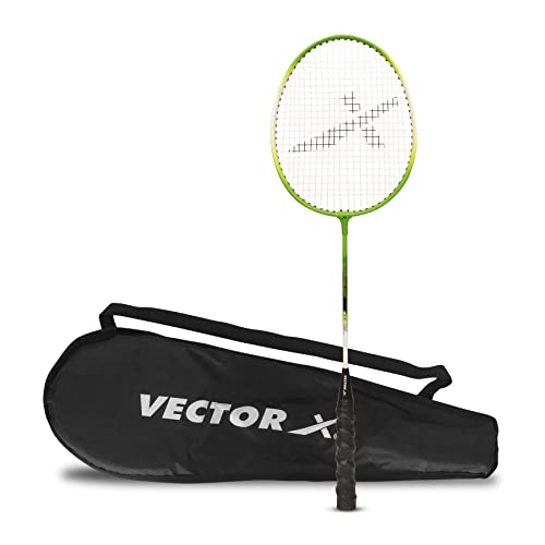 Vector X VXB-150 Badminton Racquet (1 PC Racquet + Full Cover, Green)