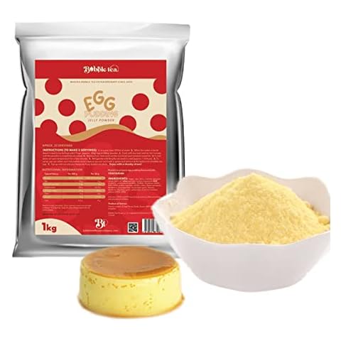 Zacely Egg Pudding Powder - Protein Pudding for Dessert, Toppings, & Bubble Tea - Egg Pudding Jelly Powdered Form - Easy to Make Dried Egg Pudding Powder (1kg) Cover