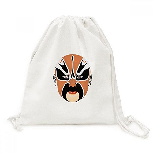 Sac cordon Opéra de Pékin en toile sac à dos de voyage original et léger pour le quotidien