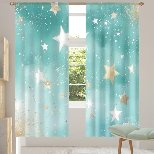 Mexpekil Cortinas traslúcidas de gasa para sala de estar, dormitorio, cortinas de gasa filtrante de luz con bolsillo para barra, cortinas de privacidad para ventana, juego de 2 paneles de 55 x 84