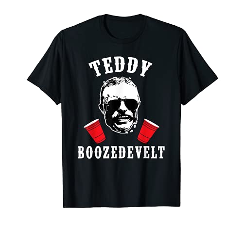 Funny Teddy Roosevelt 4th of July Aviator American Design Camiseta