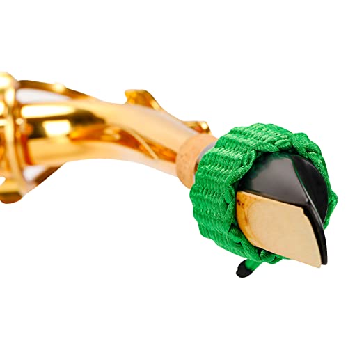 Koliiy Alto Sax Saxophone Ligature Black, Compact Durable Ligature Fastener For Alto Sax Saxophone Rubber Bakelite Mouthpiece Musical Instruments Alto Saxophone Green #TOP1