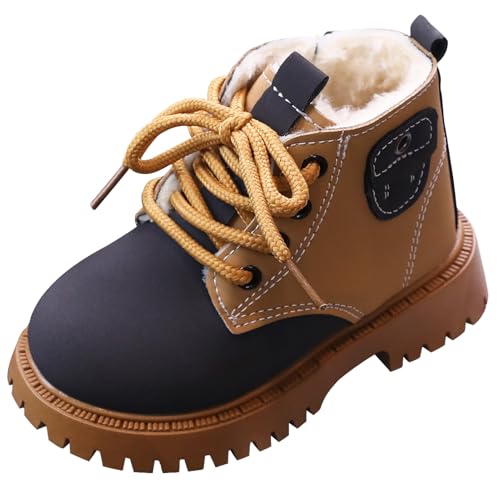 Happy Cherry Toddler Boy Boots Kids Work Boots Fashion Ankle Boot Pu Leather Shoes Toddler First Walkers Boots Rubber Sole