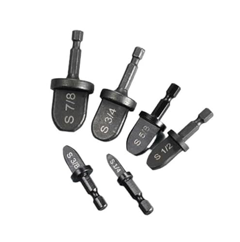Hex Shank Tube Pipe Expander Support for Air Conditioner Conditioning, 5PCS Copper Pipe Expanding Set for Rotary Tool(6PCS)