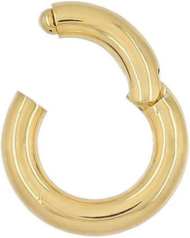 24kt Gold Plated Sterling Silver Shortener Enhancer Push Clasp 13.5mm
